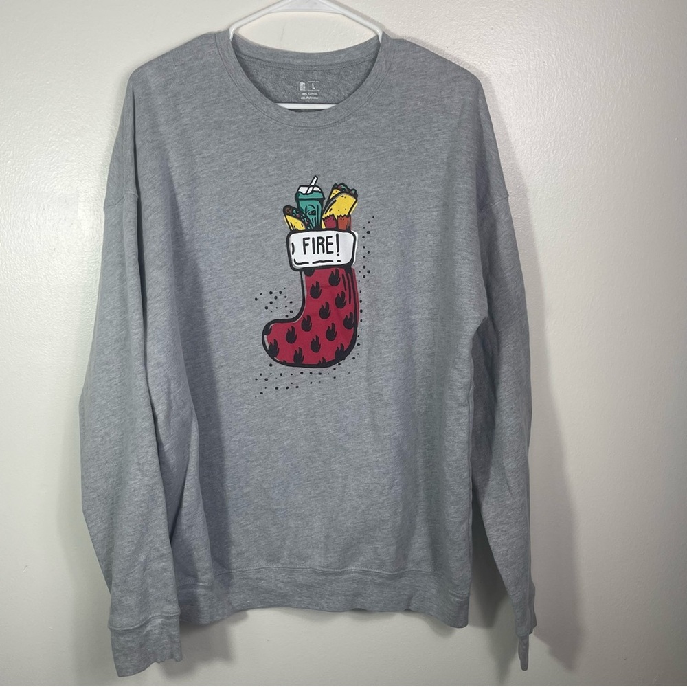 Taco Bell "Fire!" holiday crewneck sweatshirt